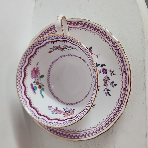 Copelands Grosvenor Teacup and Saucer, English Bone China Cups, Antique Tea Cups - Picture 6 of 8